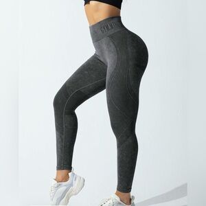 Gym Minute TikTok Dark Gray High Waist Scrunch Leggings size XL